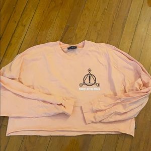 P!ATD cropped long-sleeve